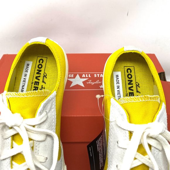 💖MEGA SALE💖Converse CHUCK 70 Low Yellow Egret Suede Shoes Women's 5.5 168609C - Picture 4 of 13